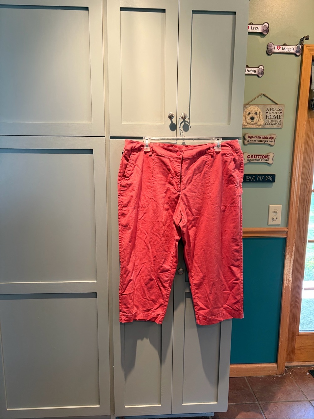Cj banks Coral Pink Cropped Pants